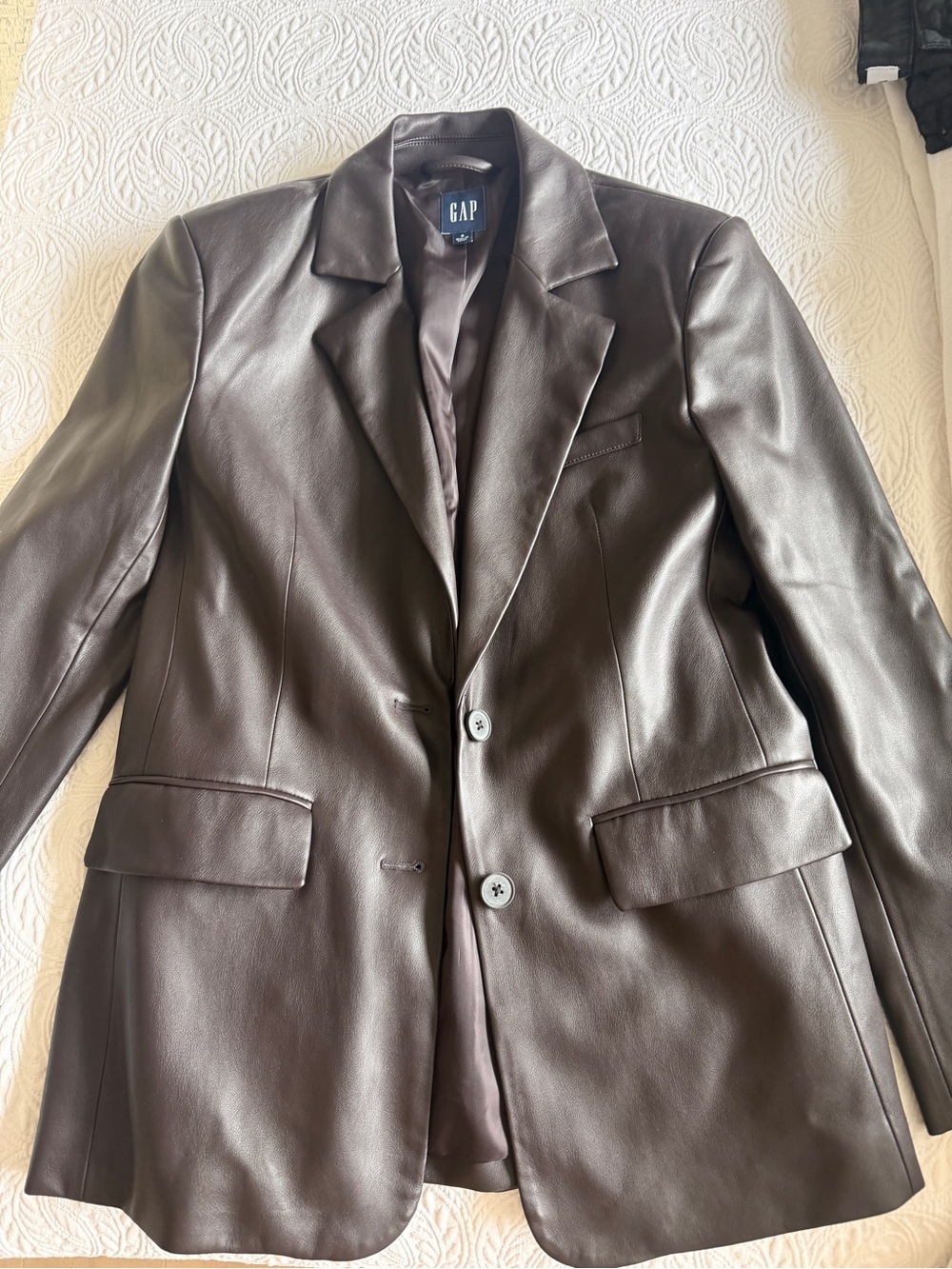 GAP Brown Leather Blazer for Women
